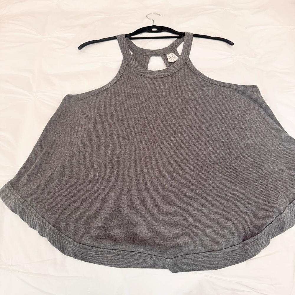 NWOT FREE PEOPLE WE THE FREE GRAY RACERBACK TANK TOP—PRISTINE, NEVER WORN! - Picture 5 of 11